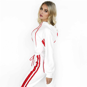Women's Winter Fleece Tracksuit Breathable Wool Hoodie Set with Oversize <b>Crop</b> <b>Top</b> 2-Piece Hoodie Sweatshirt for Women - Product Image 6