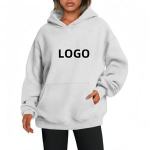 Sudadera con Capucha Extra Grande para Mujer, de Manga Larga, Forro Polar Antipelusas, para Otoño e Invierno - Product Image 1