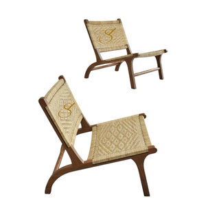 Silla de Comedor de Madera Maciza y Ratán EMBER – Silla Tejida a Mano para Sala de Estar y Muebles de Cafetería - Product Image 2