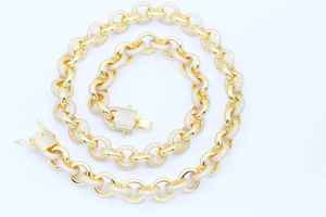 Collar de Cadena Cubana con Eslabones en O de Plata 925 Chapada en Oro con Diamantes de Moissanita, Joyería Personalizada Estilo Hip Hop para Raperos y Fiestas - Product Image 2