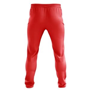 Men <b>Red</b> Cricket Trousers Polyester Sports Pants Team Wear Match Training Athletic Performance Sports Apparel - Product Image 2