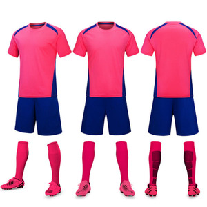 Tenue de football unisexe personnalisée, maillot à manches courtes bicolore, 100 % polyester, séchage rapide, taille élastique, pour toutes les saisons, vêtements d'équipe - Product Image 3