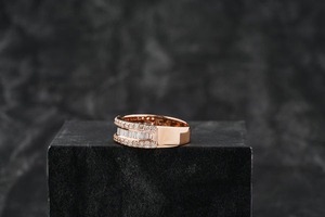 Hot Selling VVS Moissanite 925 Sterling ROSE Gold Plated <b>Ring</b> Fine Jewelry <b>for</b> <b>Men</b> Women's Wedding Engagement Gift HipHop Style - Product Image 2