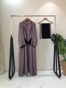 Vestido Abaya de Alta Calidad, Lujoso, de Chifón Bordado, Modesto, Largo hasta el Suelo, para Mujer, con Hiyab a Juego, Hecho a Mano, para Ramadán, Oración y Fiestas - Product Image 5