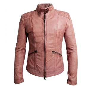 Custom Vintage Dusty Pink Genuine Leather <b>Jacket</b> Women’s Slim Fit <b>Biker</b> Moto <b>Jacket</b> with Quilted Shoulders Women's <b>Jackets</b> - Product Image 6