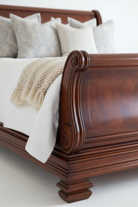 เตียงโรงแรมหรูหราทันสมัย ขนาดควีนไซส์/คิงไซส์ พร้อมที่เก็บของ หุ้มด้วยผ้า ดีไซน์แผงไม้ เหมาะสำหรับใช้ในโรงเรียนและอพาร์ตเมนต์ - Product Image 4