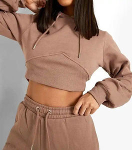 Conjunto Deportivo de 2 Piezas para Mujer, con Encaje, Top Corto y Pantalones, Transpirable, con Capucha, para Gimnasio y Fitness, Tallas Personalizadas - Product Image 2