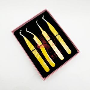 Somofy Logotipo personalizable Extensión de pestañas Pinzas de volumen Personalización gratuita Etiqueta privada Maquillaje Acero inoxidable Curvo - Product Image 2