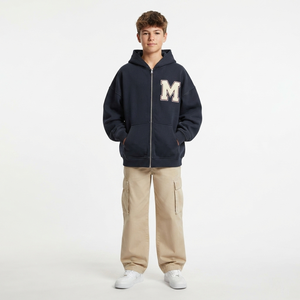 Sweat à capuche zippé en molleton de coton imprimé personnalisé pour jeunes femmes – Confortable, décontracté, style streetwear, vêtement de mode - Product Image 3