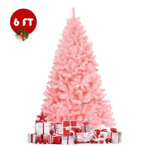 Albero di Natale Rosa di 180 cm con 1036 Punte di Rami Fioriti, Atmosfera Festiva Sognante, Decorazioni Natalizie - Product Image 4
