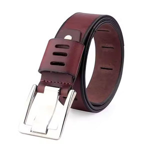 Ceinture en cuir pour hommes, matériau durable avec ajustement réglable, parfaite pour les tenues professionnelles, les tenues décontractées et une utilisation quotidienne durable. - Product Image 1