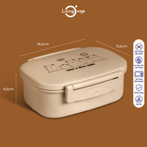 SB TECH Customizing BPA Free Rectangle Microwavable High Capacity Korean Style 700ml 2-Compartment Detachable Design <b>Lunch</b> <b>Box</b> - Product Image 1