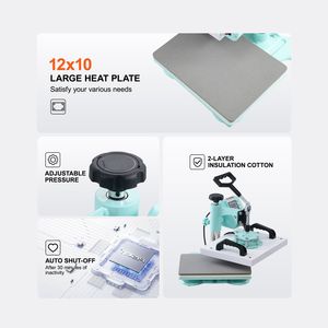 Pressa Digitale per T-Shirt 12 x 10 Pollici con Rotazione a 360 Gradi, Riscaldamento Rapido per Stampa su Magliette - Product Image 5