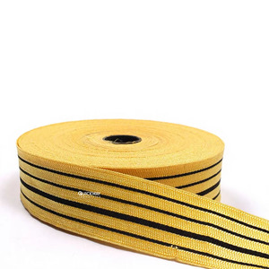 Garniture tressée artisanale métallique dorée avec rayures noires, galon décoratif de luxe en fil métallique à 4 brins pour uniforme - Product Image 4