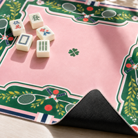 Tapis de Mahjong Américain Personnalisé 33x33 Pouces en Néoprène Premium Antidérapant et Réducteur de Bruit pour Court de Tennis et Jeu de Table OEM ODM Vente en Gros