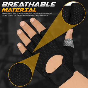 Guantes de CrossFit de Fibra Sintética de Alta Resistencia para un Rendimiento Duradero en Instalaciones de Entrenamiento Profesional, Protección Contra Impactos - Product Image 4