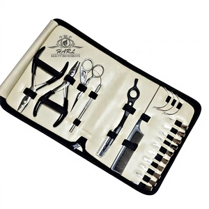 Hair Styling And Extension Accessories Hair Extension Tool Kit with Pliers <b>Needles</b> Clips Razor and Loop Hair Extension Pliers - Product Image 2