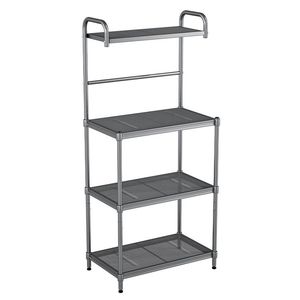 Scaffale porta microonde a 4 livelli per cucina, unità con ripiani in metallo - Product Image 1