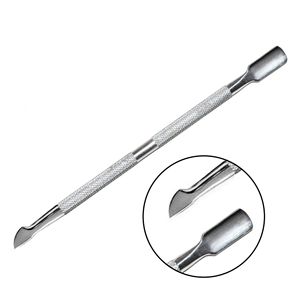 Empujador de Cutículas Profesional de Acero Inoxidable Reutilizable de Alta Calidad, Diseño de Doble Cabeza con Logotipo Personalizado, Caja de Manicura, Herramientas de Belleza - Product Image 1