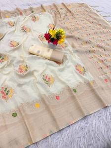Sari de Seda Estampado Suave, de Moda, para Festivales, con Blusa, Ropa Tradicional India para Mujer, al Mejor Precio al por Mayor, Surat Ga - Product Image 5