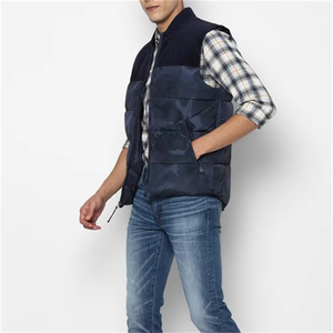 เสื้อกั๊กบุนวมคุณภาพสูงสำหรับผู้ชาย คอทรงโอ น้ำหนักเบา ระบายอากาศได้ดี ผลิตจากไนลอน/โพลีเอสเตอร์ อุ่นสบายในฤดูหนาว กันน้ำ มีซิป เหมาะสำหรับกิจกรรมกลางแจ้ง มีโลโก้ - Product Image 3