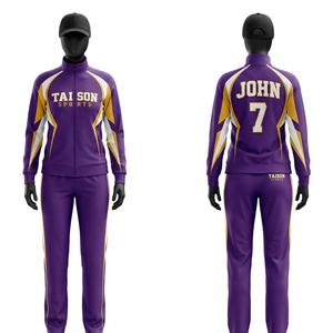 Chándal de Hockey sobre Césped de Poliéster Premium de 260 GSM, Diseño con Paneles Morados y Dorados, Sublimación, Logotipo Personalizado - Product Image 1