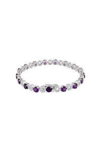 Blue Topaz and Cz <b>Bracelet</b> in 92.5 Sterling Silver KLSB-20434 - Product Image 3