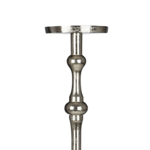 Support à bougie classique, best-seller, pour la décoration de la maison, finition argentée, porte-bougie en aluminium coulé, fait main, personnalisé - Product Image 3