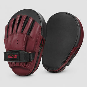 Webson Boxing <b>Focus</b> Mitts Leather Training Punching <b>Pad</b> Adjustable Wrist Strap Martial Arts Equipment Red Black White custom - Product Image 4