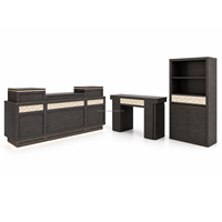 NEO NEOBA.NT09 Tables à ongles durables en contreplaqué et MDF écologique, avec plateau en marbre, design moderne et élégant, couleur personnalisée Vietnam, anti-poussière