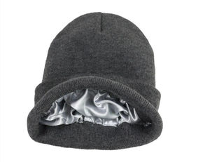 Bonnet d'hiver tricoté personnalisé en gros avec doublure en satin, logo vierge/Personnalisé, bonnet chaud en acrylique de haute qualité - Product Image 3