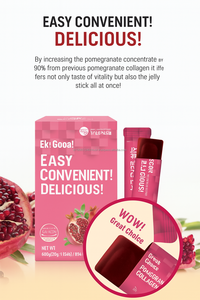 Goji Pomegranate <b>Collagen</b> Jelly Stick Drink 60 Count Youth Skin Support for Women - Product Image 3