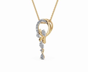 Collar de Lujo con Colgante de Diamante Cultivado en Laboratorio de 0.395 Quilates, Corte de 22 Piezas, Oro Rosa de 9K, 14K, 18K, Joyería, Regalo de Aniversario - Product Image 1