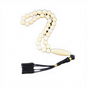 Fashion Jewelry Natural Bone Tasbih Prayer Beads 10mm 33 Count Islamic <b>Rosary</b> Made Zinc Alloy - Product Image 1