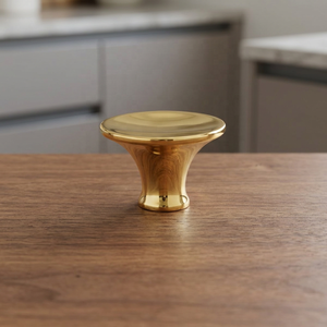 Luxury Round Unlacquered <b>Brass</b> Cabinet Knob Gold Furniture Hardware <b>Drawer</b> <b>Pull</b> Handle for Wardrobe Dresser - Product Image 5