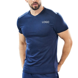 เสื้อยืดโพลีเอสเตอร์และสแปนเด็กซ์สำหรับผู้ชาย น้ำหนัก 220 กรัม ทรงสั้น สไตล์ลำลอง ดีไซน์เรียบ สามารถสกรีนโลโก้ตามสั่งได้ - Product Image 1