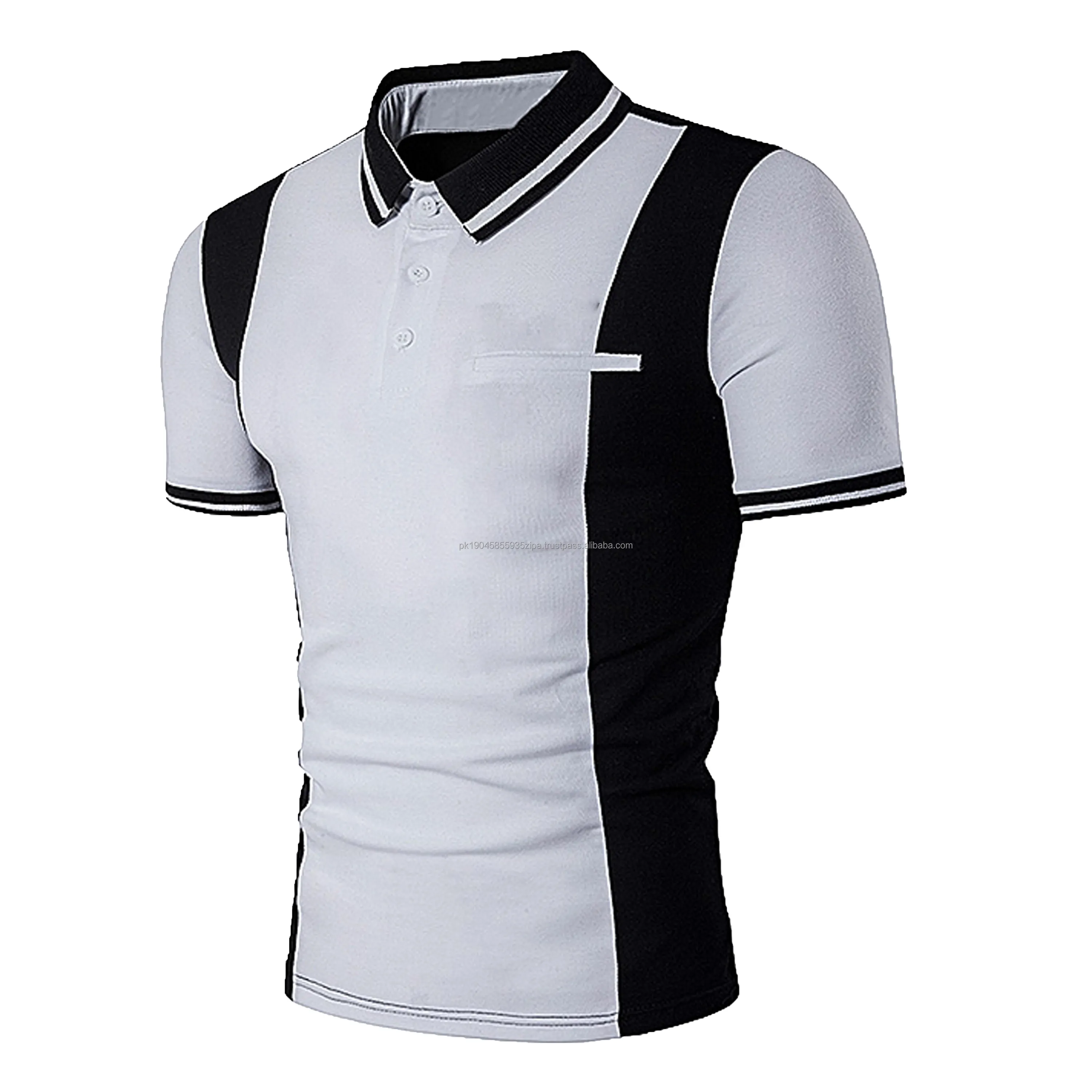 Poloshirt Met Blanco Kraag Wit Unisex Geborduurd Polo Shirt Voor Custom Logo Mannen Tshirt