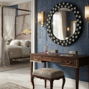 Modern 24 Inch Round Wall <b>Mirror</b> Decorative <b>Mirror</b> for Living Room Bedroom Bathroom Stylish Interior Decor with Premium Quality - Product Image 3