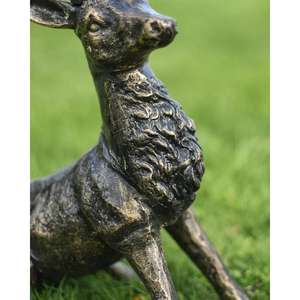 Decoración Navideña, Reno de Metal con Astas de Tamaño Real, Escultura de Reno, Accesorios de Jardín, Estatua - Product Image 1