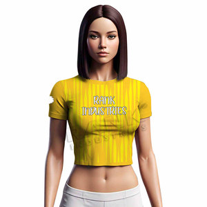 Ropa de bajo precio para mujer, camisetas cortas, diseño personalizado, camisetas cortas de estilo urbano para mujer - Product Image 1