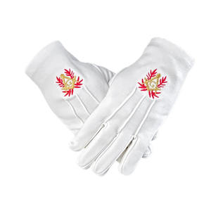 Guantes de Ceremonia de Algodón Premium Blancos para Reuniones Fraternales, Transpirables y de Ajuste Suave - Product Image 1