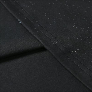 เสื้อยืดโอเวอร์ไซส์สีดำสำหรับผู้ชาย แขนสั้น คอกลม พิมพ์ลายดาววิบวับ ดีไซน์ด้านหน้าแบบถัก สวมใส่สบายทรงหลวม เสื้อยืดสีดำสำหรับผู้ชาย - Product Image 5