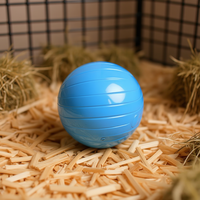 Ballon d'exercice rond en plastique durable Tommy de 12 cm pour hamsters, accessoire de cage, style découpé