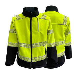 Gilet de sécurité d'hiver personnalisé en tissu de soie imperméable, classe 2 ANSI, haute visibilité, rose, avec logo personnalisé - Product Image 3