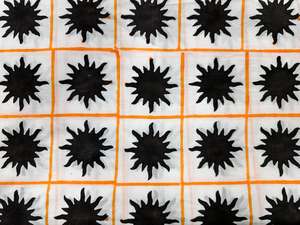 Tissu en coton pur 100% biologique indien imprimé au bloc, motif estampé à la main au mètre - Pour la décoration intérieure et la confection de sacs - Product Image 3