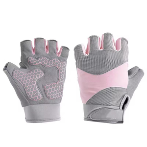 <b>Half</b> Finger Fitness Gloves Mesh Breathable Non <b>Slip</b> Adjustable Wrist Strap Gym Weight Lifting Unisex Non-<b>Slip</b> Finger Save Gloves - Product Image 2