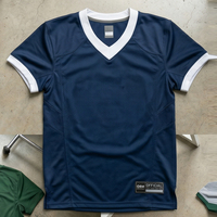Maillots de football américain personnalisés avec numéro d'équipe, col montant, sublimation, entraînement, manches courtes, 100% polyester, antibactérien, unisexe