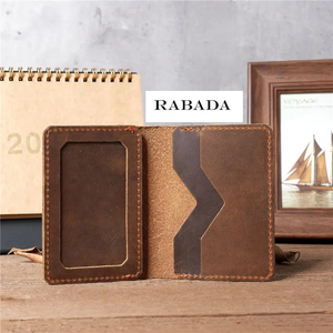 Bolsa de certificado con logotipo personalizado de fábrica, tarjetero de cuero Crazy Horse, tarjetero de cuero de vaca genuino, estuche delgado para tarjetas de crédito - Product Image 3