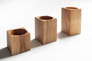 ที่วางเทียนทีไลท์ไม้ธรรมชาติแบบเรียบง่ายสำหรับตกแต่งบ้าน - Product Image 2