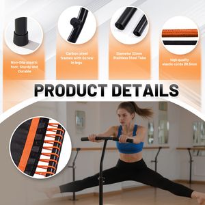 48\" Mini <b>Rebounder</b> with Adjustable Handle Bar Bungee Ropes Stable Quiet Indoor/Outdoor Whole Body Workout Trampoline for Adults - Product Image 6